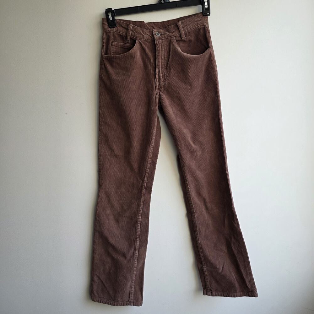 John Galt Corduroy Pants S Flares Brown Mid‎ Rise Hippie Bohemian Retro 70s